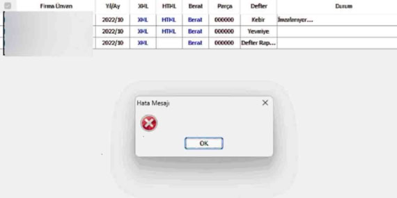 E-Defter Hatası Nedir
